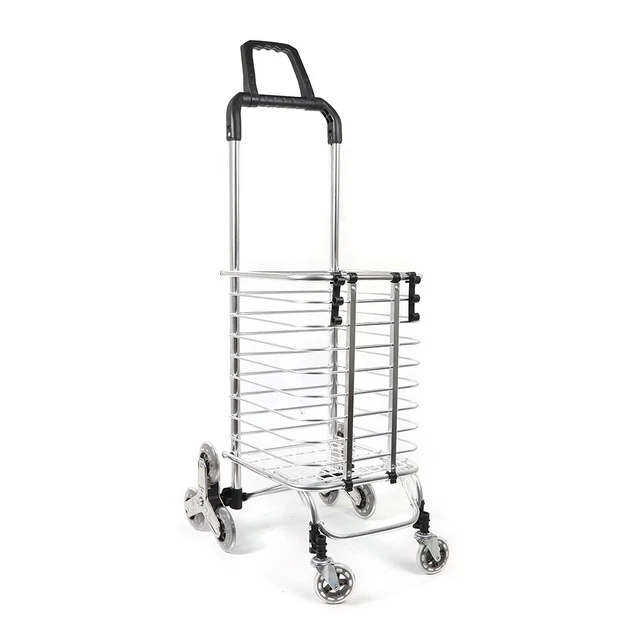 Urban Stair Climbing Cart 8-Wheel Folding Grocery Laundry Shopping Handcart+Bag