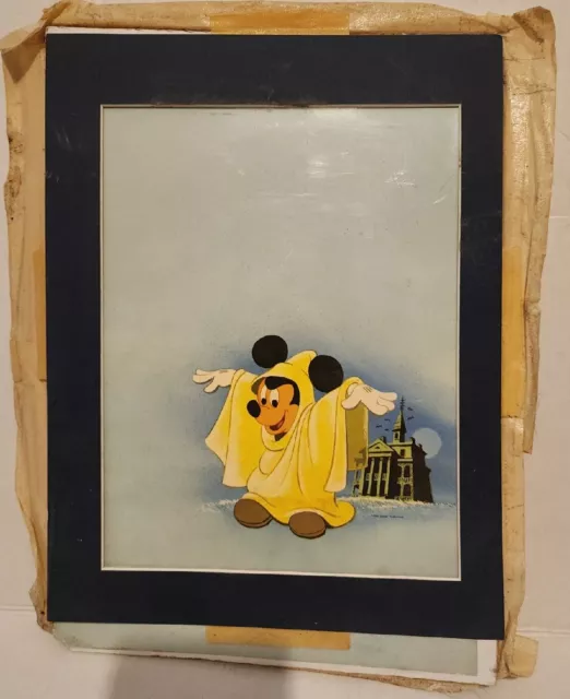 Vintage Mickey Mouse Productions Animation Cel Original Production Ghost Haunted