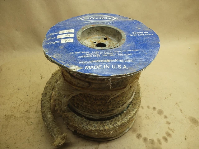 Chemstar Compression Packing 3/4" Style 528 Interlock Braid 8 LBS Pump Rebuild