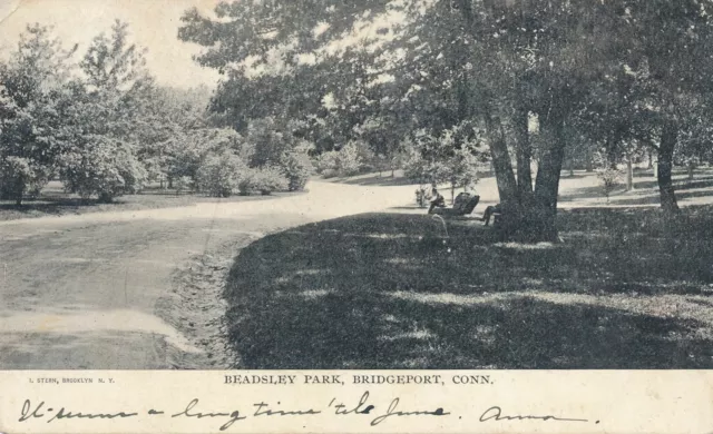 BRIDGEPORT CT - Beardsley Park - udb - 1906