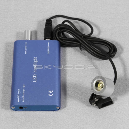 Dental LED Head Light Blue Medical Surgical Lamp Clip-on for Binocular Loupe