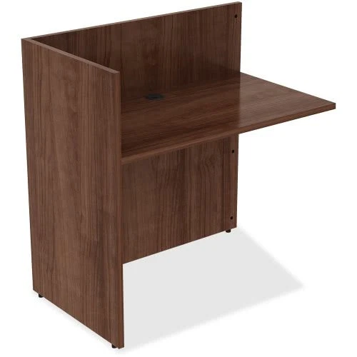 Lorell Essentials Series Return, 42" x 24" x 41.5", Walnut, 1 Each (LLR34404)