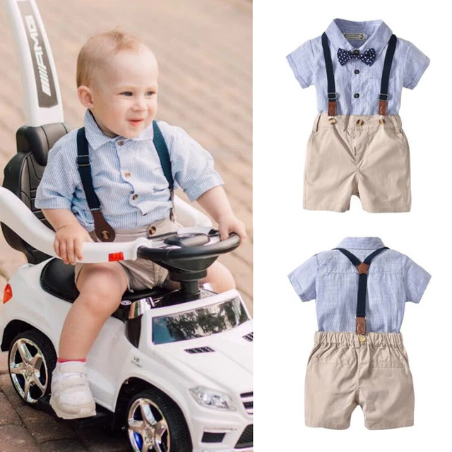 Abiti da gentiluomo bambini neonati bambini casual top pantaloncini set vestiti