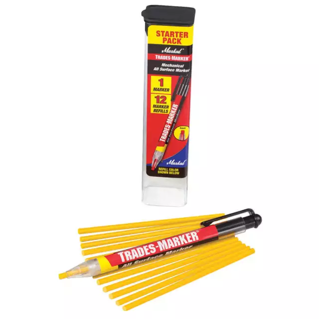 MARKAL 96131 Paint Marker, Permanent, Yellow