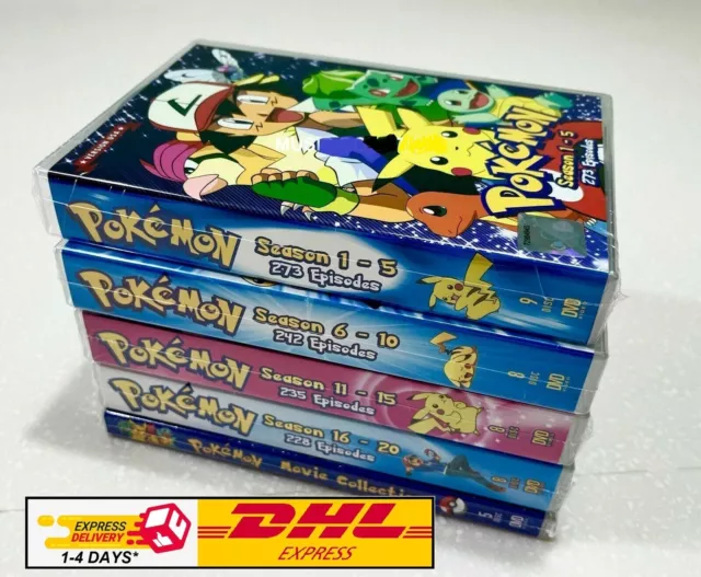 DVD Anime Pokemon Series Season 6 7 8 9 10 Epi 1-242 End English Dubbed  FedEx