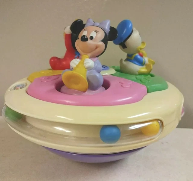 VINTAGE DISNEY BABIES Musical Roly Poly Light Up Toy Mickey Minnie