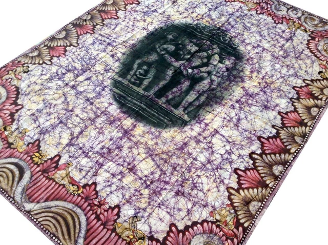 Colcha erótica india Kamasutra para colgar en la pared, batik de algodón...