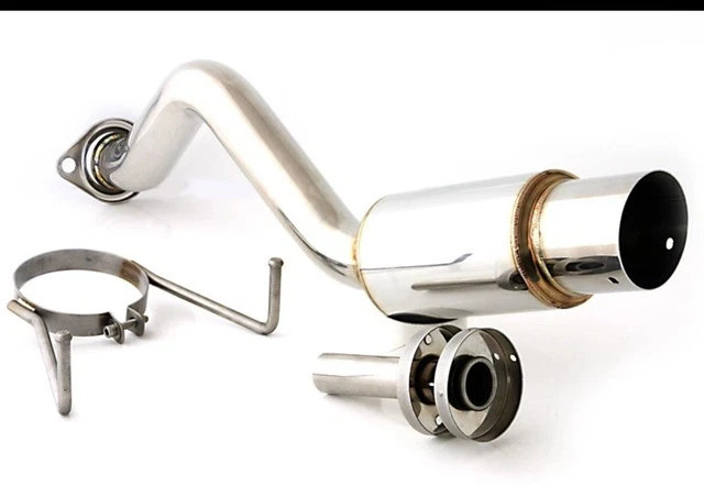 N1 Style Endschalldämpfer M2 Motorsport M2 MOTORSPORT UNIVERSAL SPOON N1 STYLE ROLLED TIP EXHAUST BACK BOX Auspuff Universal