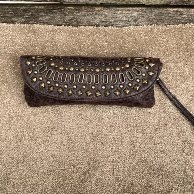 KOOKAI Y2K 90S Western Boho Studded Crackled Effect Clutch Bag Purse Wristlet 29.99 PicClick UK