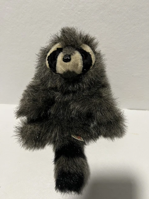 FOLKMANIS BABY RACCOON Plush Hand Puppet 10 Inch Stuffed Animal Toy $16