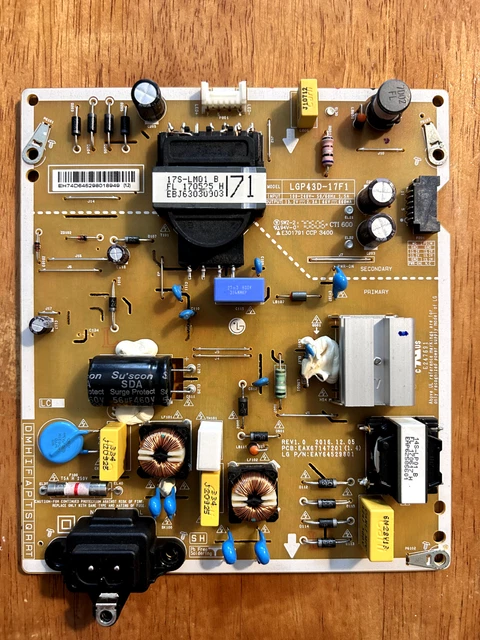 Carte Alimentation LG EAX64427001 - Pour Téléviseur LG, Modèle LGP42L-12P, Occasion