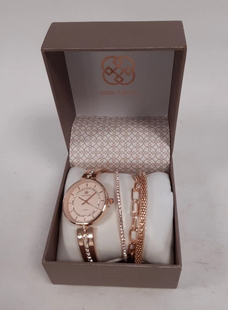 LADIES WATCH, DAISY FUENTES, Four Piece Rose Gold Tone Watch Set