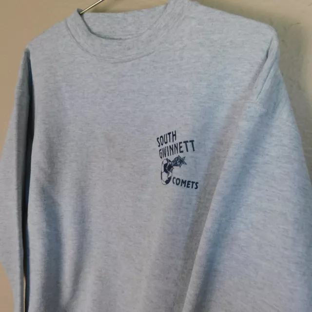 Vintage South Gwinnett Sweatshirt Adult L Comets Soccer Graphic Gray Crewneck 3