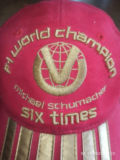 Michael Schumacher F1 World Champion 6 times Ferrari Formula 1  VINTAGE Cap Hat