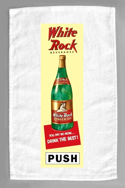 White Rock Ginger Ale Soda Microfiber Hand Towel Citrus Cola