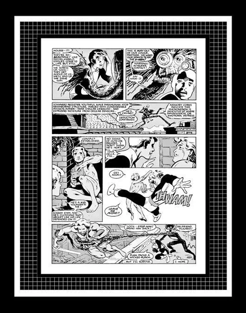 Alan Davis New Mutants Annual #2 Rare Production Art Pg 26 Monotone