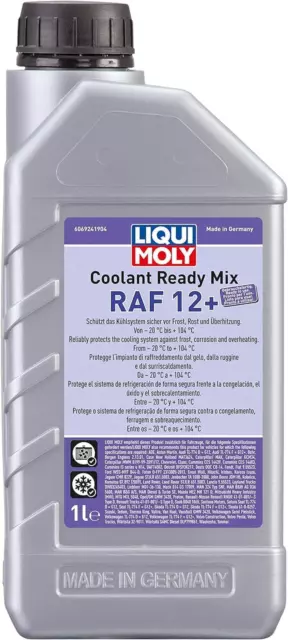 LIQUI MOLY Coolant Ready Mix RAF 12+, 1 L, Prodotto Invernale, Protezione Del Ra
