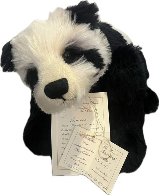 ARTIST SUE TOLCHER Panda Bear Plush 'Bamboo' Mohair Glass Eyes ONLY ONE ...