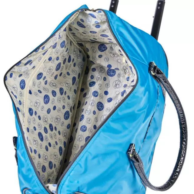 Samantha Brown Wheeled Nylon Weekender - TEAL 3
