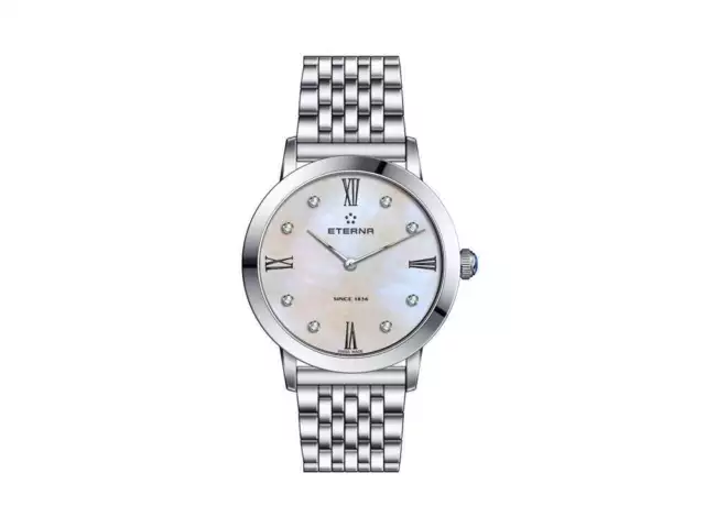 ETERNA ETERNITY LADY Quartz watch, ETA 956.412, 32mm, Diamonds, Mother ...