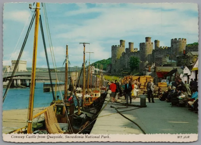 Conwy Castle vom Quayside Gwynedd Wales Postkarte unverpostet