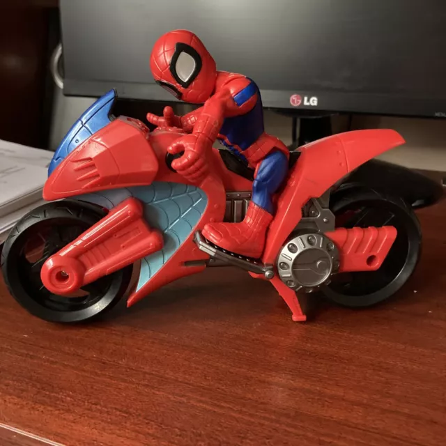Spider-man Motorbike Motorcycle Bike ToyBiz Vintage 1988 Marvel Superhero  Toy