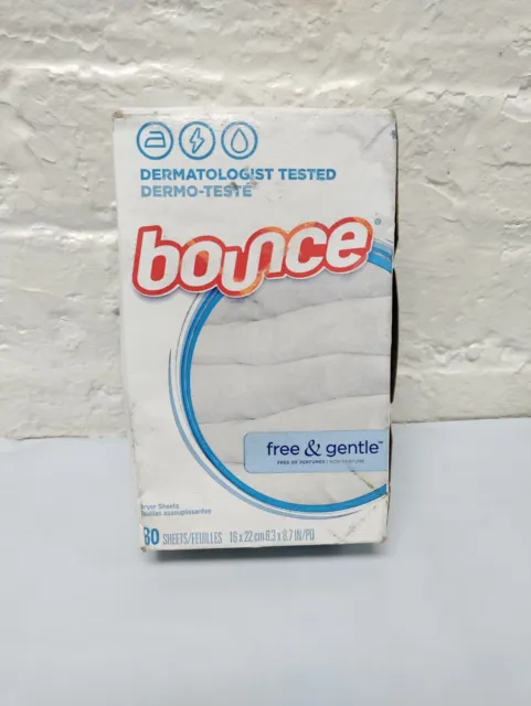 Bounce Free & Gentle Dermatologist Tested Dryer Sheets, 80 Sheets