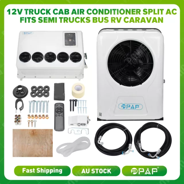 RVpligo 12V Truck Cab Air Conditioner 12000 BTU Split AC