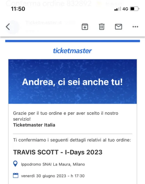 Biglietti Travis Scott - 30/06/2023 - Ippodromo SNAI Milano - Posto Unico ROSSO