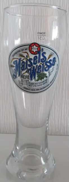 Weissbierglas Weizenbierglas 0,5L älteres Maisel blaues LOGO