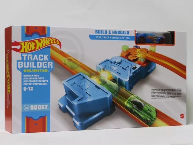 Hot Wheels Track Builder Booster Pack con 1 coche azul GBN81 3