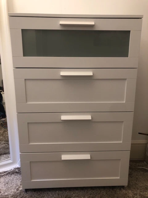 IKEA BRIMNES CHEST of drawers White 4 Drawers 40.00 PicClick UK