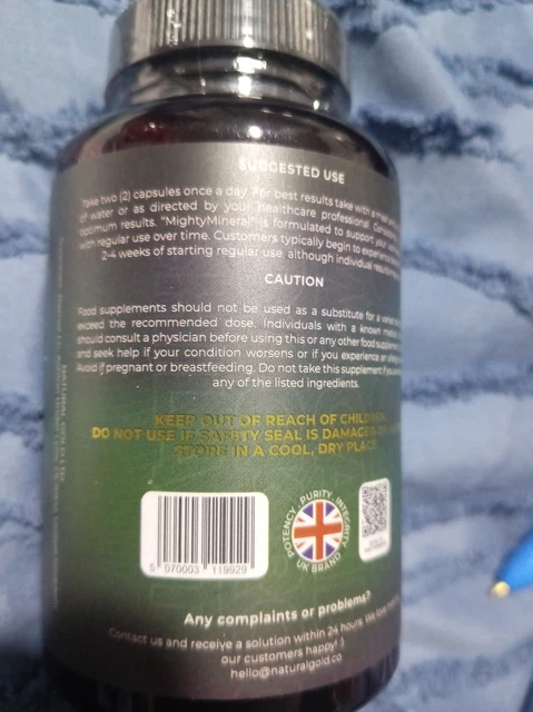 FOOD SUPPLEMENT MIGHTYMINERAL All-in-one Extra Strength 60 Caps New