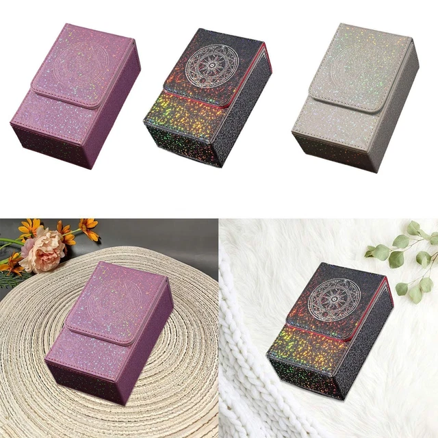 MERIGLARE Boîte de Rangement pour Cartes Étui Protecteur de Cartes Conteneur de Cartes de Collection Noir Bleu