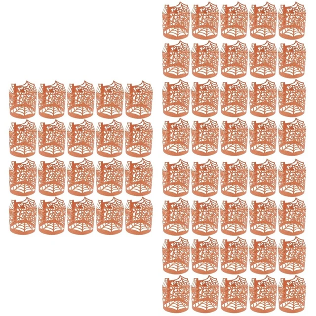 150 piezas Lovley Vela Creativa Pantallas de Lámpara Tela de Araña Envoltura de Papel