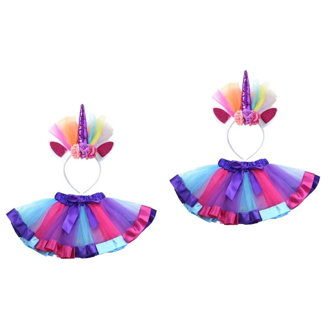 Set copricapi abito da ragazza 2 pz tutù estate bellissimo abito a fiori fascia