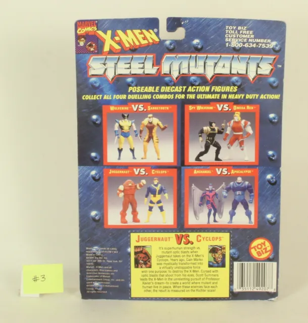 ToyBiz Marvel Comics X-Men Steel Mutants Juggernaut Vs Cyclops 3 2