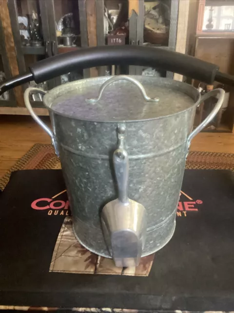 ARTLAND▪︎8"▪︎OASIS Galvanized Tin Beverage ICE BUCKET Pail with LID & SCOOP