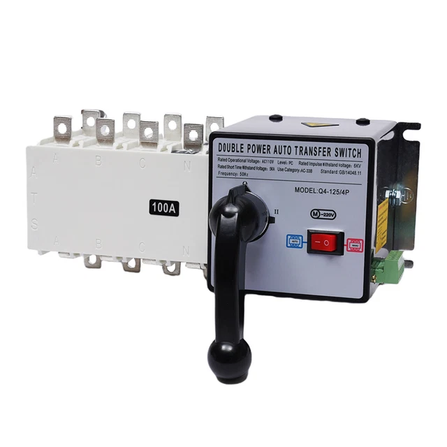 AUTOMATIC TRANSFER SWITCH Dual Power For Generator Changeover Switch 4P