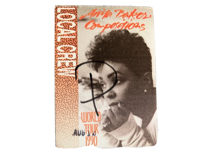 Unused Anita Baker Local Crew Pass! 1990 Irvine Meadows In Ca!!