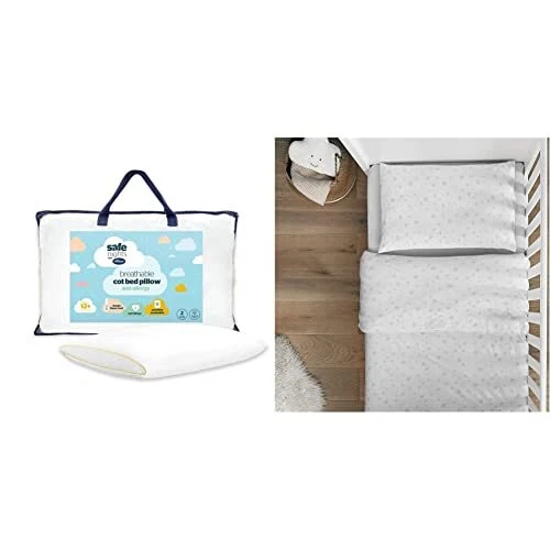 Almohada de lujo para bebé Silentnight Safe Nights - almohada transpirable para cuna para niños pequeños