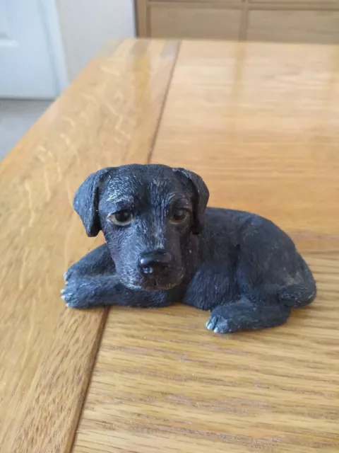 Regency Sitting Black Labrador Resin Figurine (2007)