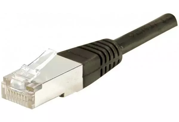 [Ref:852562-5] DEXLAN Lot de 5 Cordons patch RJ45 F/UTP CAT6 noir 0,5m