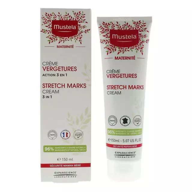 Mustela Cream Prevention Stretch Marks Action 3 In 1 150Ml - New & Boxed - Uk