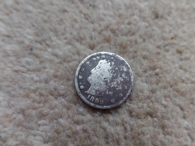 Old Collectable American Coin V Cents 1899 - 21 mm . Good Gift!!!! Old Collectable American Coin V Cents 1899 - 21 mm . Good Gift!!!!