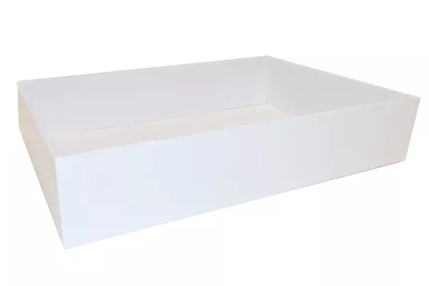 Scatole cesto regalo 5+5 - vassoi regalo Natale bianchi, 5x 30x20x6 cm/5x 20x15x5 cm