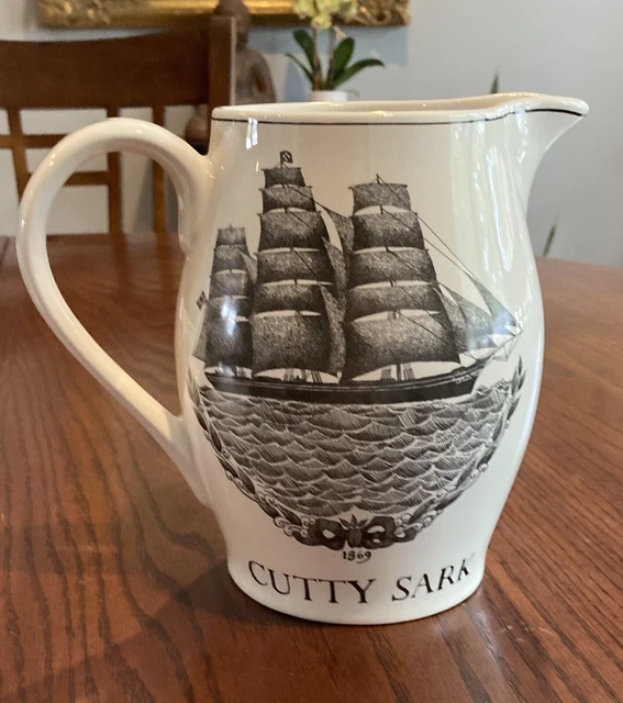 Vintage Capt. John Willis CUTTY SARK Scotch Whiskey Pitcher 6.5" T