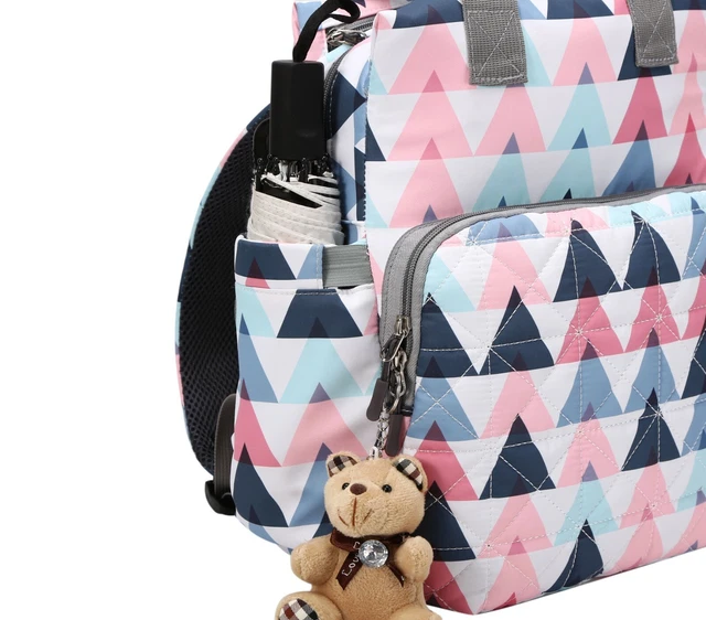 Waterproof Baby Nappy Changing Maternity Printing Bag Large Capacity Backpack 5