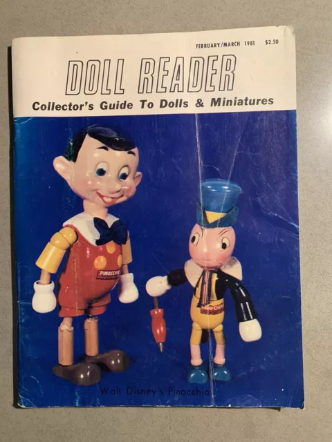 Doll Reader Vintage Collectors Guide Magazine February/March 1981, Walt Disney