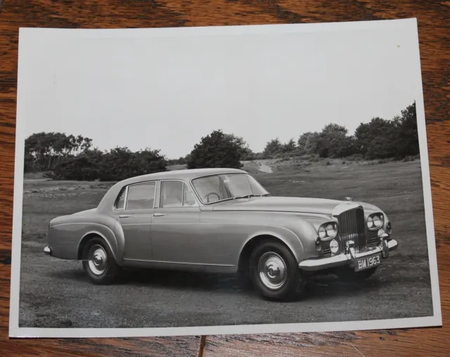 Vintage Original 1963 Bentley Black and White ROLLS ROYCE Factory Photo 8 x 6